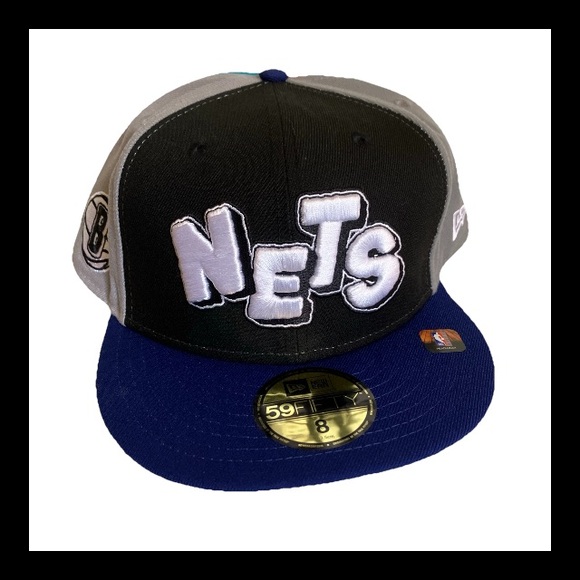 BROOKLYN NETS NEW ERA 59 FIFTY CITY EDITION FITTED MENS HAT BLACK BLUE 8 New - Picture 1 of 8